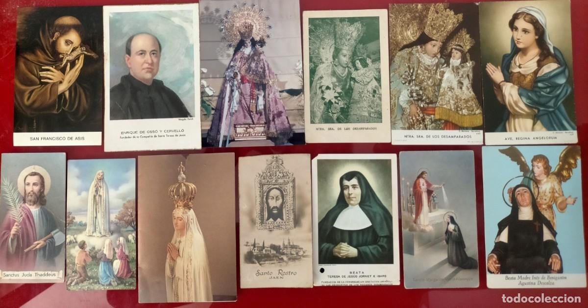Postales: LOTE DE 85 ESTAMPAS RELIGIOSAS - Foto 2