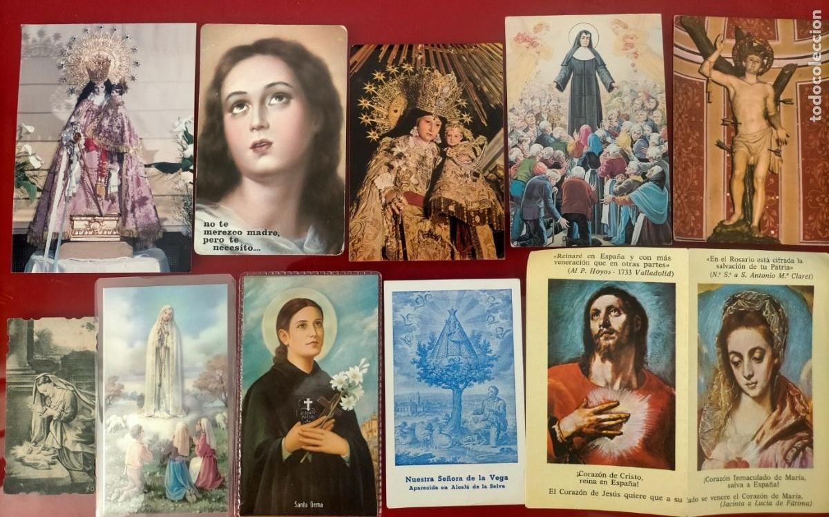 Postales: LOTE DE 85 ESTAMPAS RELIGIOSAS - Foto 5