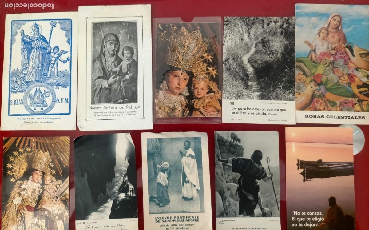 Postales: LOTE DE 85 ESTAMPAS RELIGIOSAS - Foto 7