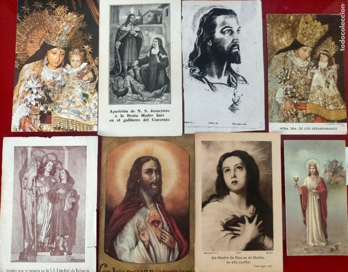 Postales: LOTE DE 85 ESTAMPAS RELIGIOSAS - Foto 8