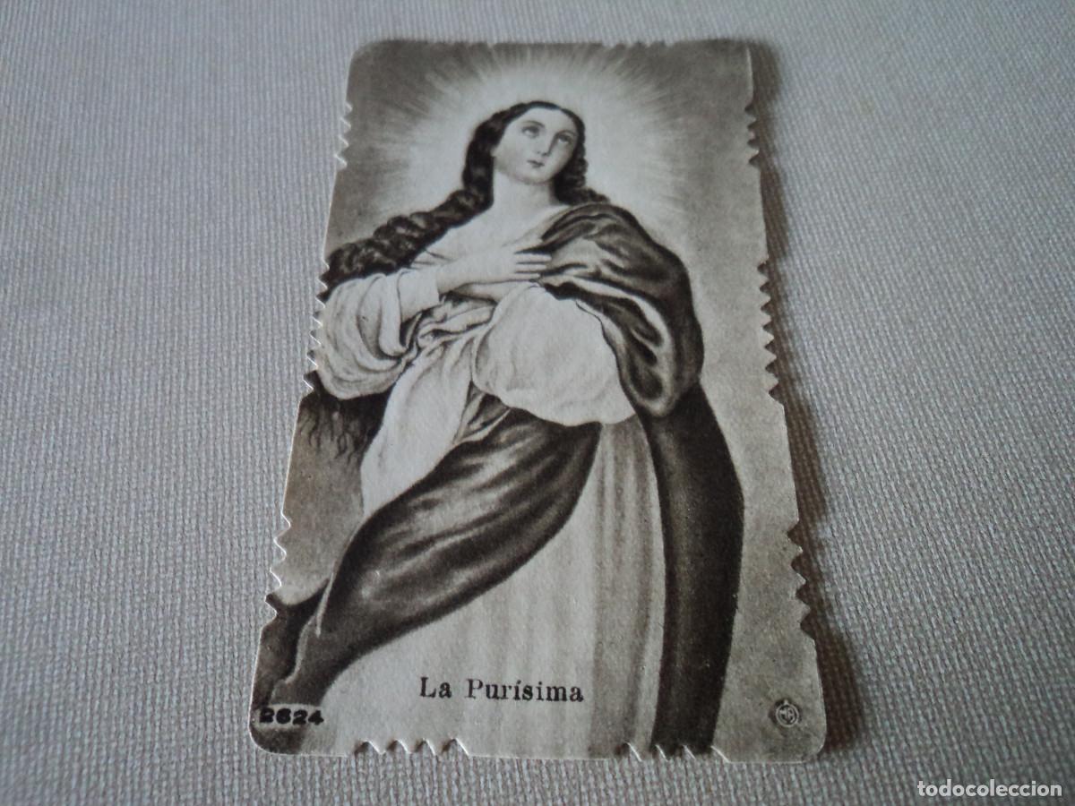 Postales: Antigua estampa troquelada - LA PURISIMA, MB 2624, un cuarto de hora dedicado a la virgen