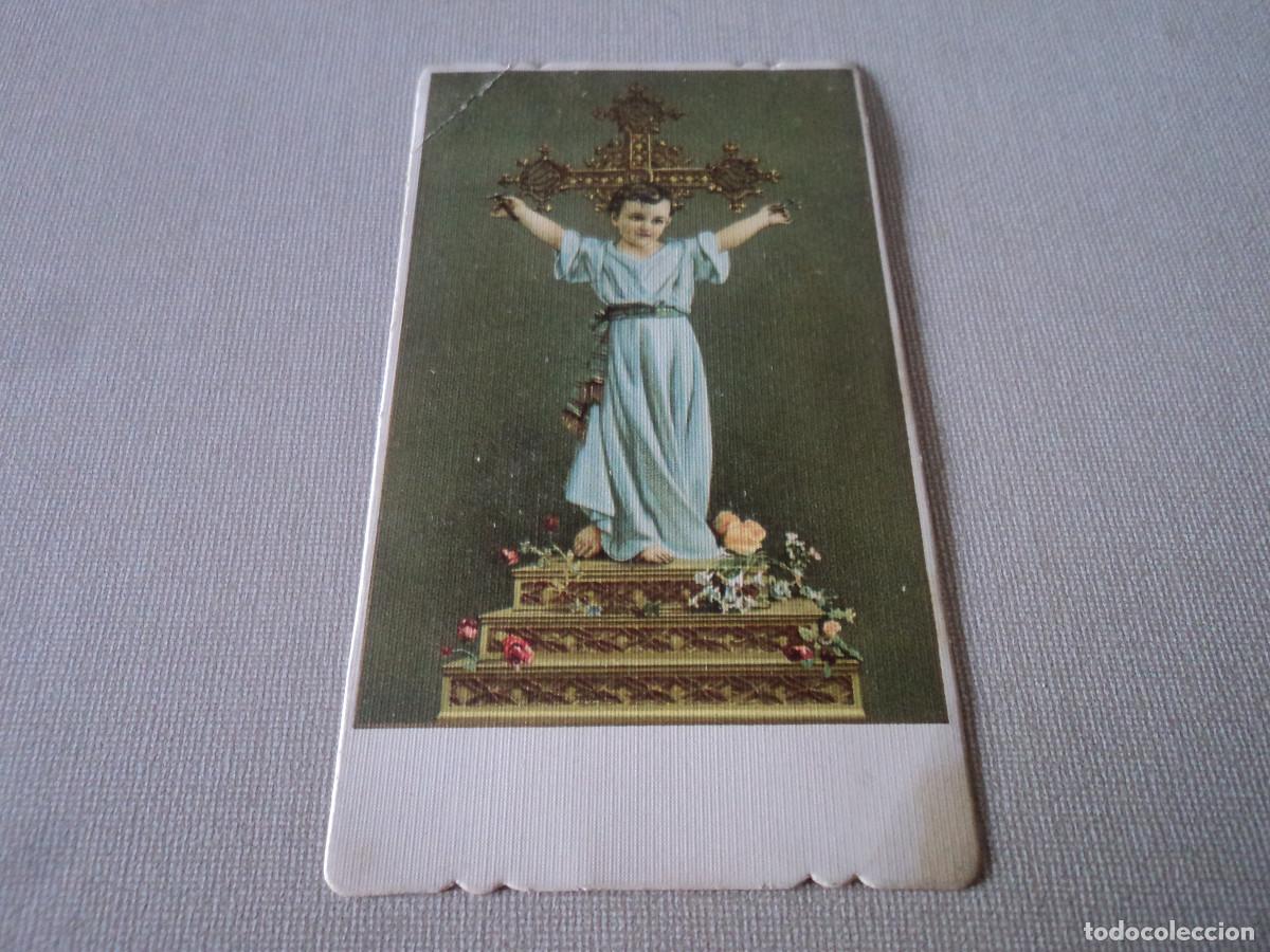 Postales: Antigua estampa troquelada- Ni&ntilde;o jesus brazos en cruz sujetando martillo y clavos, 12 X 6,7 CM