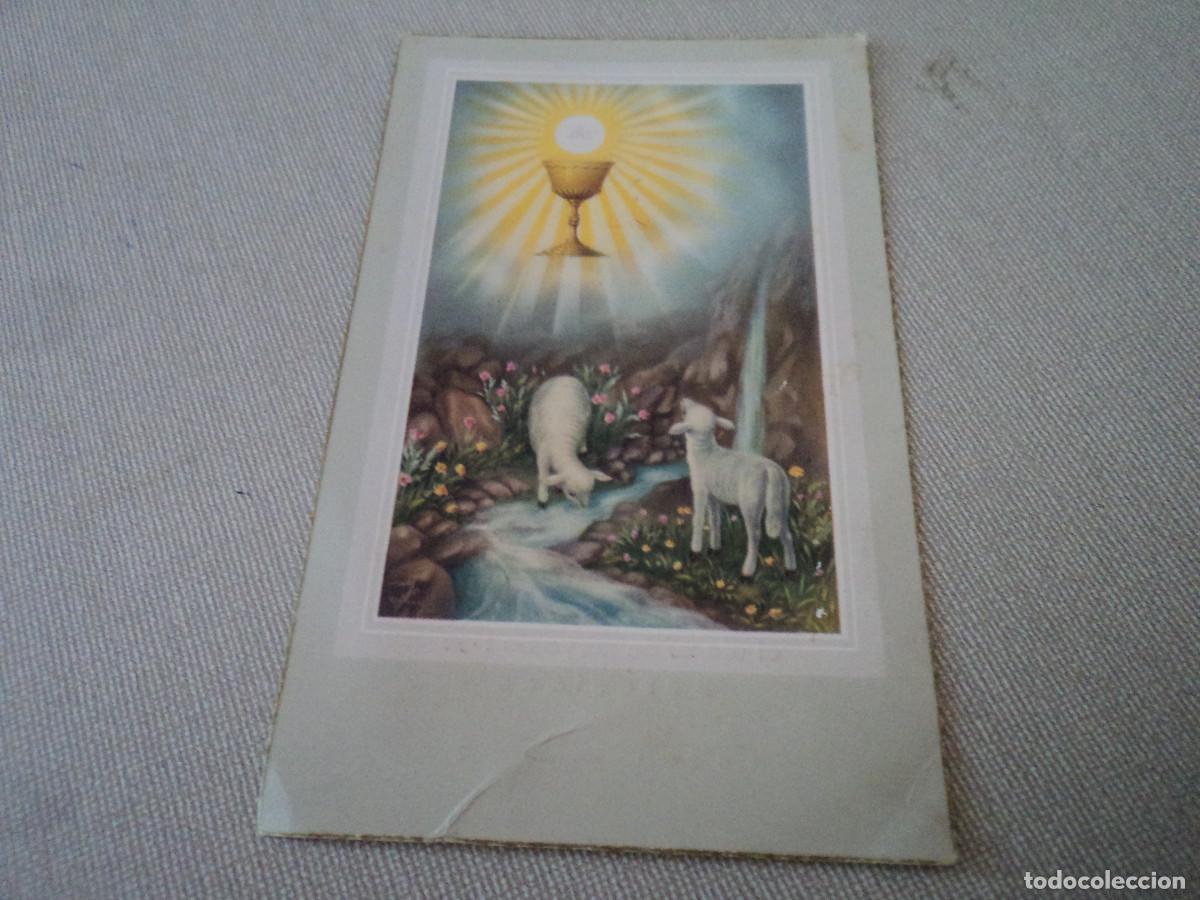 Postales: recuerdo de la primera comunion, academia labor, parroquia san juan m&ordm; vianney, 1956