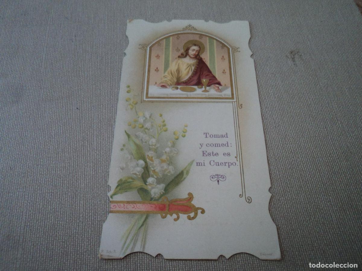 Postkarten: antic recort de la primera comunio, troquelat, 1907