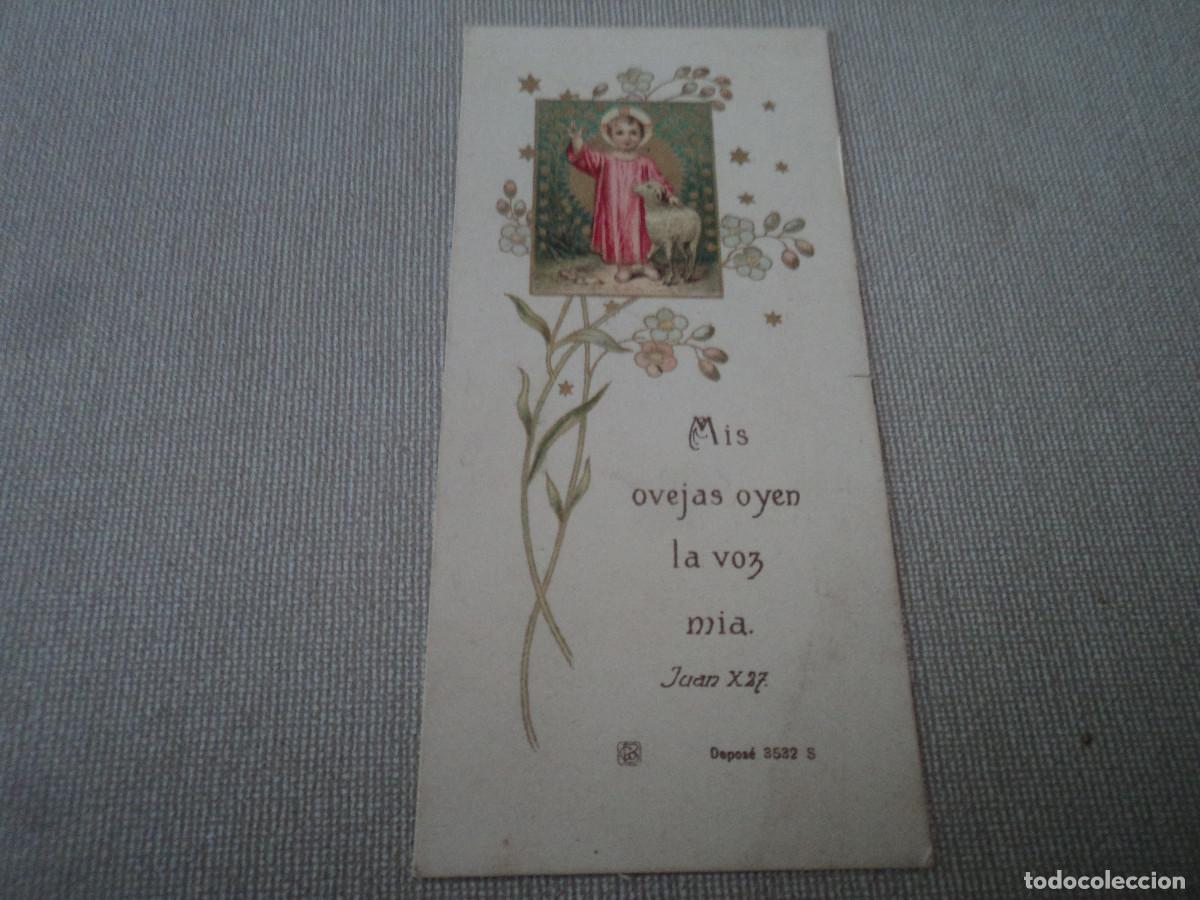 Postales: estampa antigua, mis ovejas oyen la voz mia, ed. depose, n&ordm; 3532 s