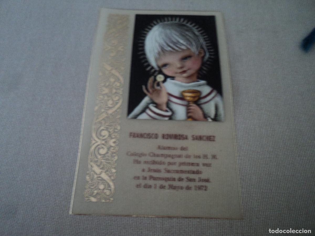 Cartes Postales: recordatorio de comunion, parroquia de san jose, 1972, papel vegetal