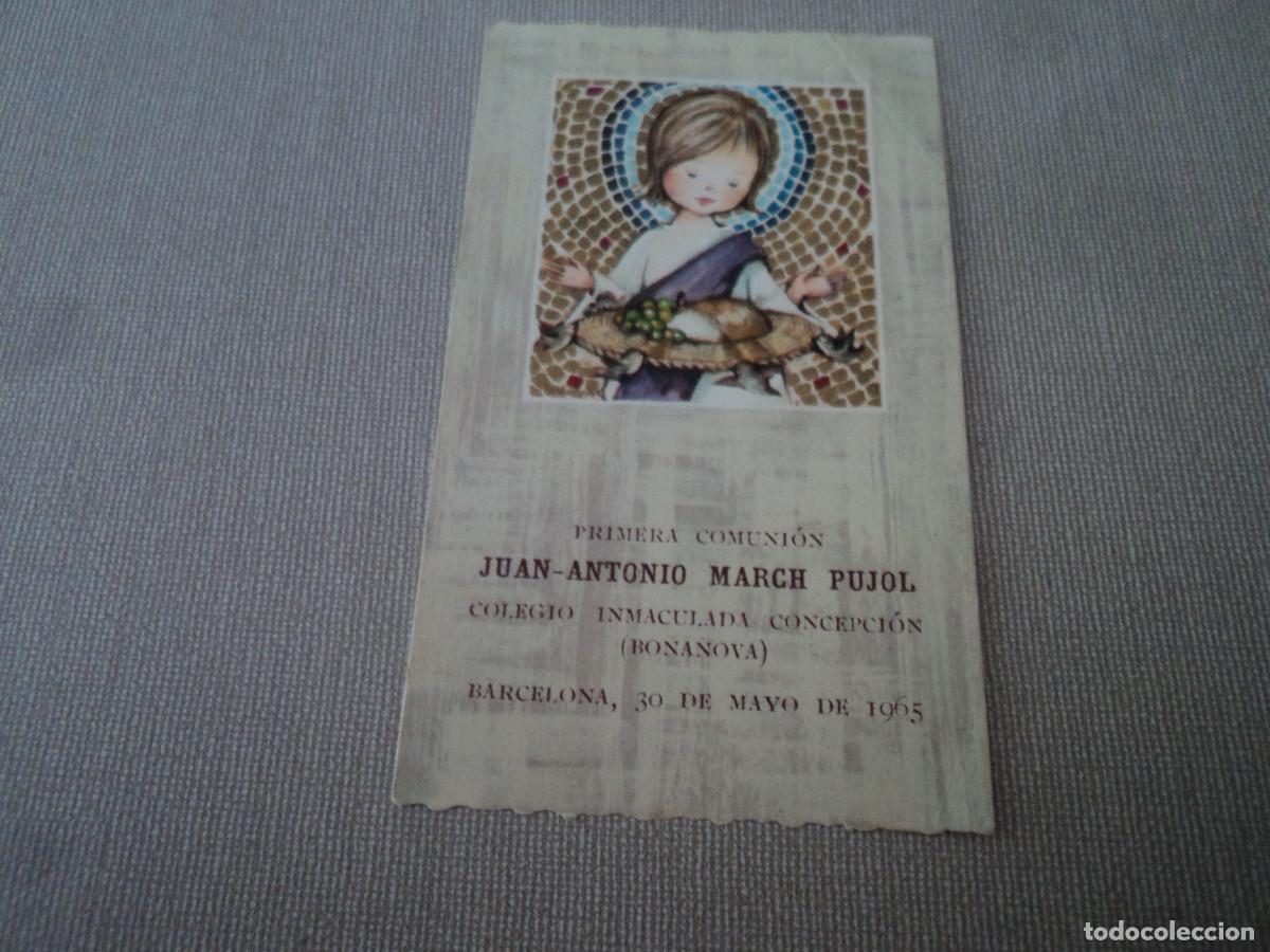 Cartes Postales: recordatorio de comunion, colegio inmaculada concepcion, bonanova, 1965
