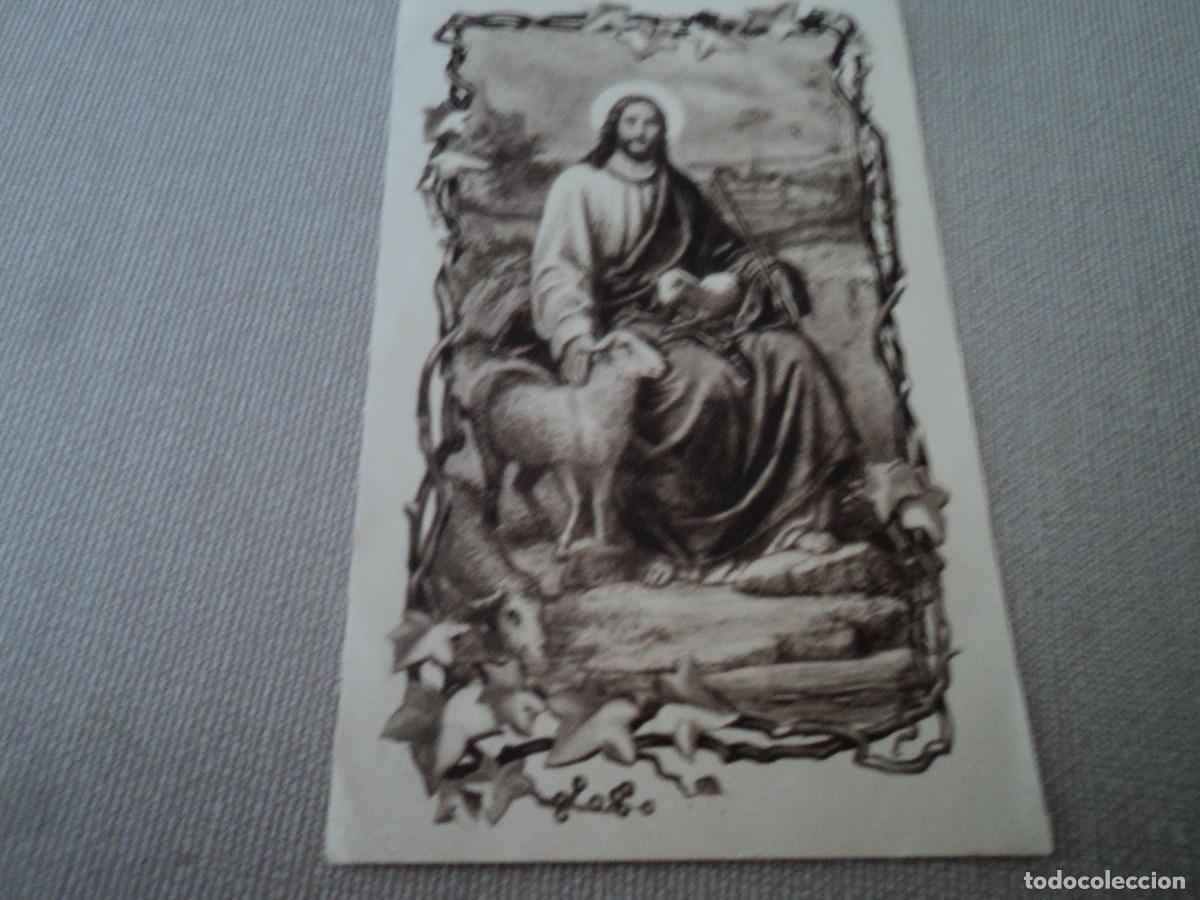Postales: antigua estampita, el sagrado corazon de jesus en la sagrada eucaristia, 9,3 x 6 cm