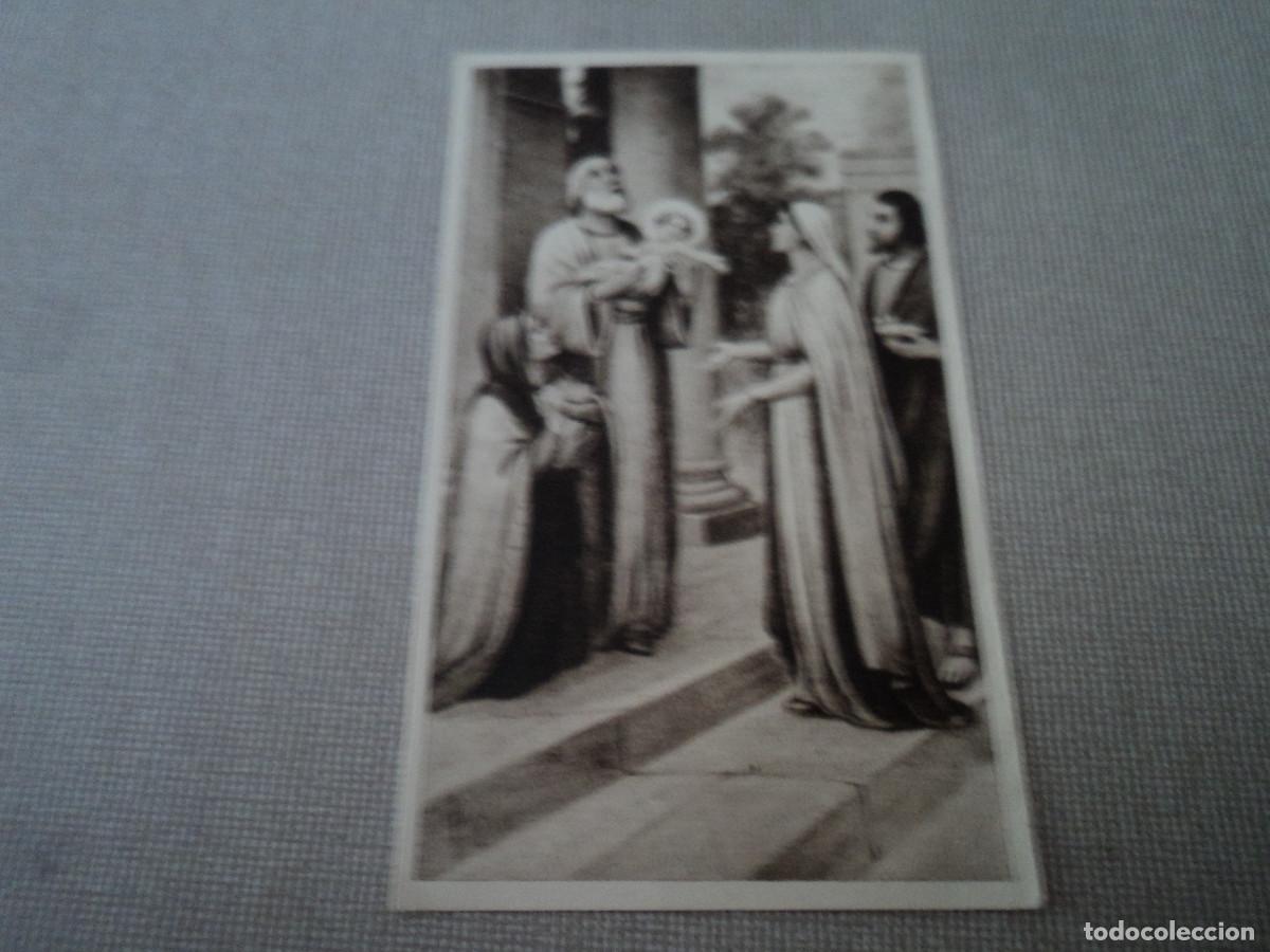 Postales: antigua estampita, evangelio de la fiesta de la purificacion