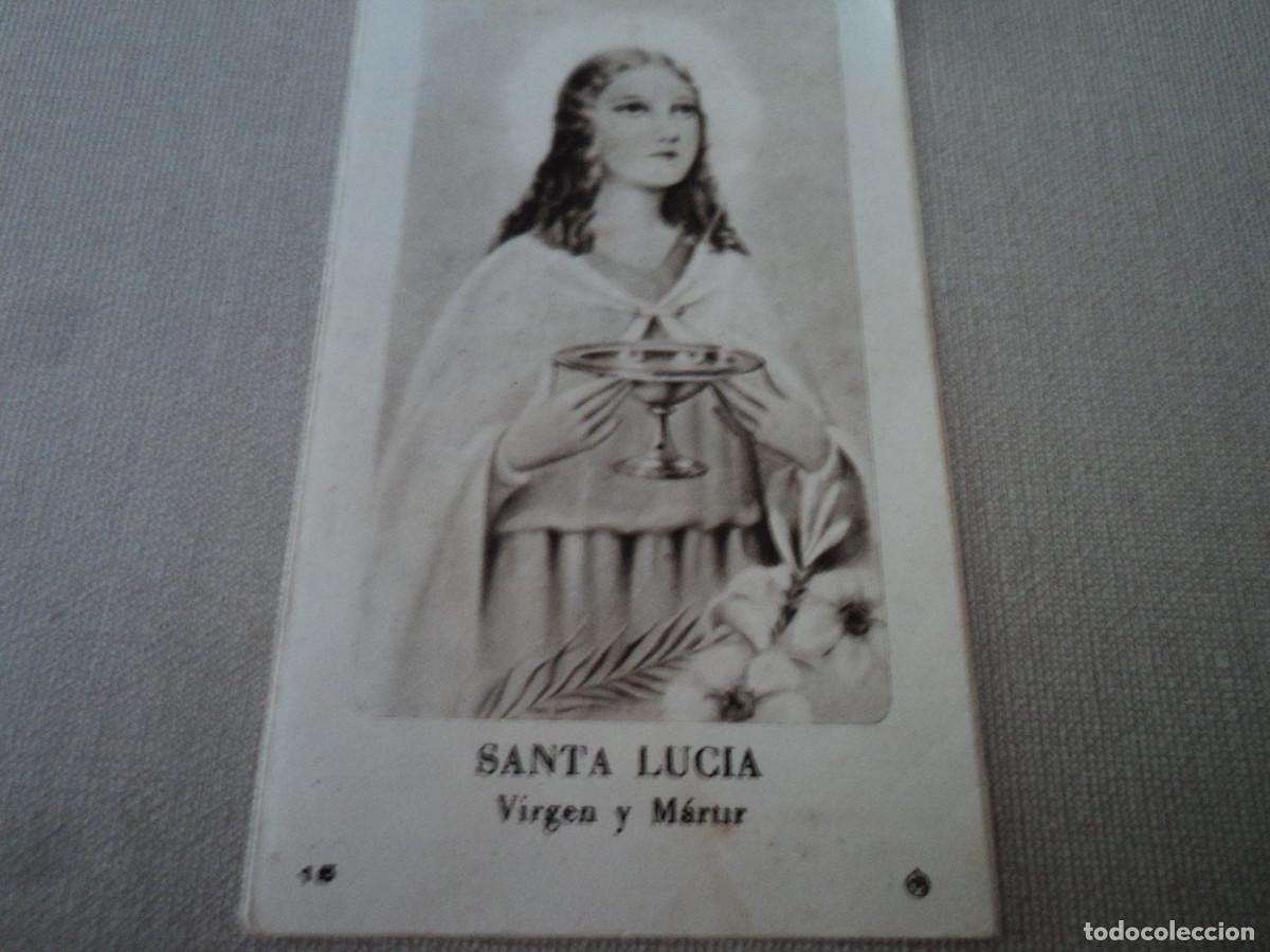 Cartes Postales: antigua estampilla, triptico, novena a santa lucia, virgen y martir, mb 15