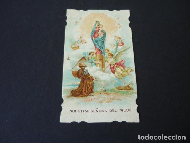 Postales: NUESTRA SE&Ntilde;ORA DEL PILAR ANTIGUA ESTAMPA CROMOLITOGRAFICA
