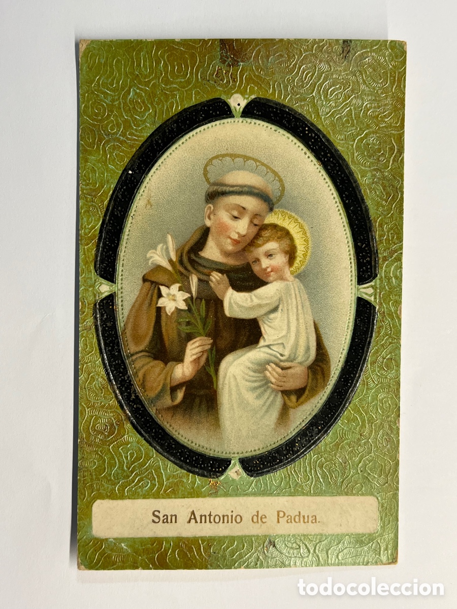 Postales: SAN ANTONIO DE P&Aacute;DUA. Hermosa Postal iluminada con reflejos met&aacute;licos. Edic., AMAG (h.1920?)