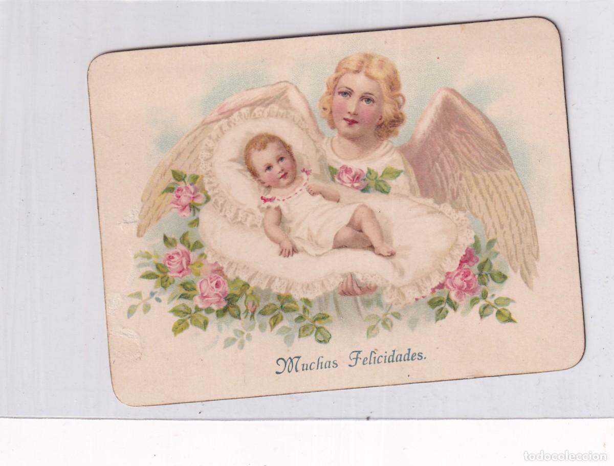 Postkarten: Tarjeta felicidades &Aacute;ngel de la guarda. Nacimiento ni&ntilde;o. Unos 10,50 x 8 cm