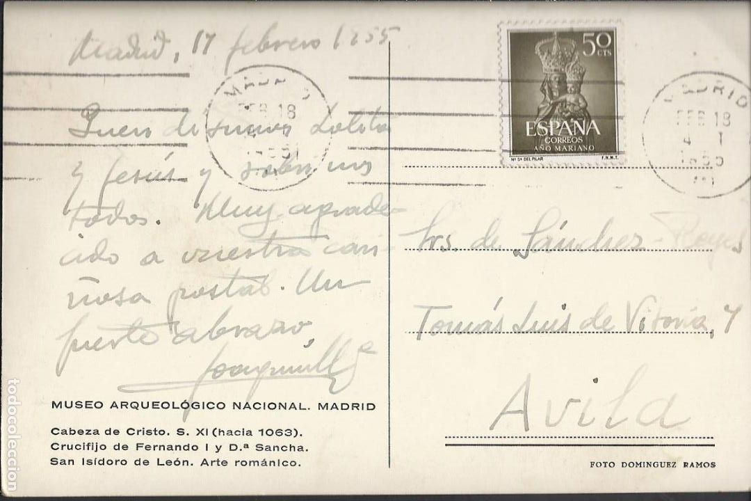 Postales: Postal religiosa. Usada - Foto 2
