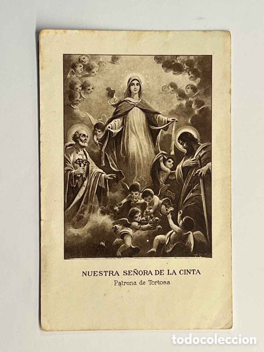 Postkarten: TORTOSA (Tarragona) Estampa Nuestra Se&ntilde;ora de la Cinta. Patrona de Tortosa (h.1940?)