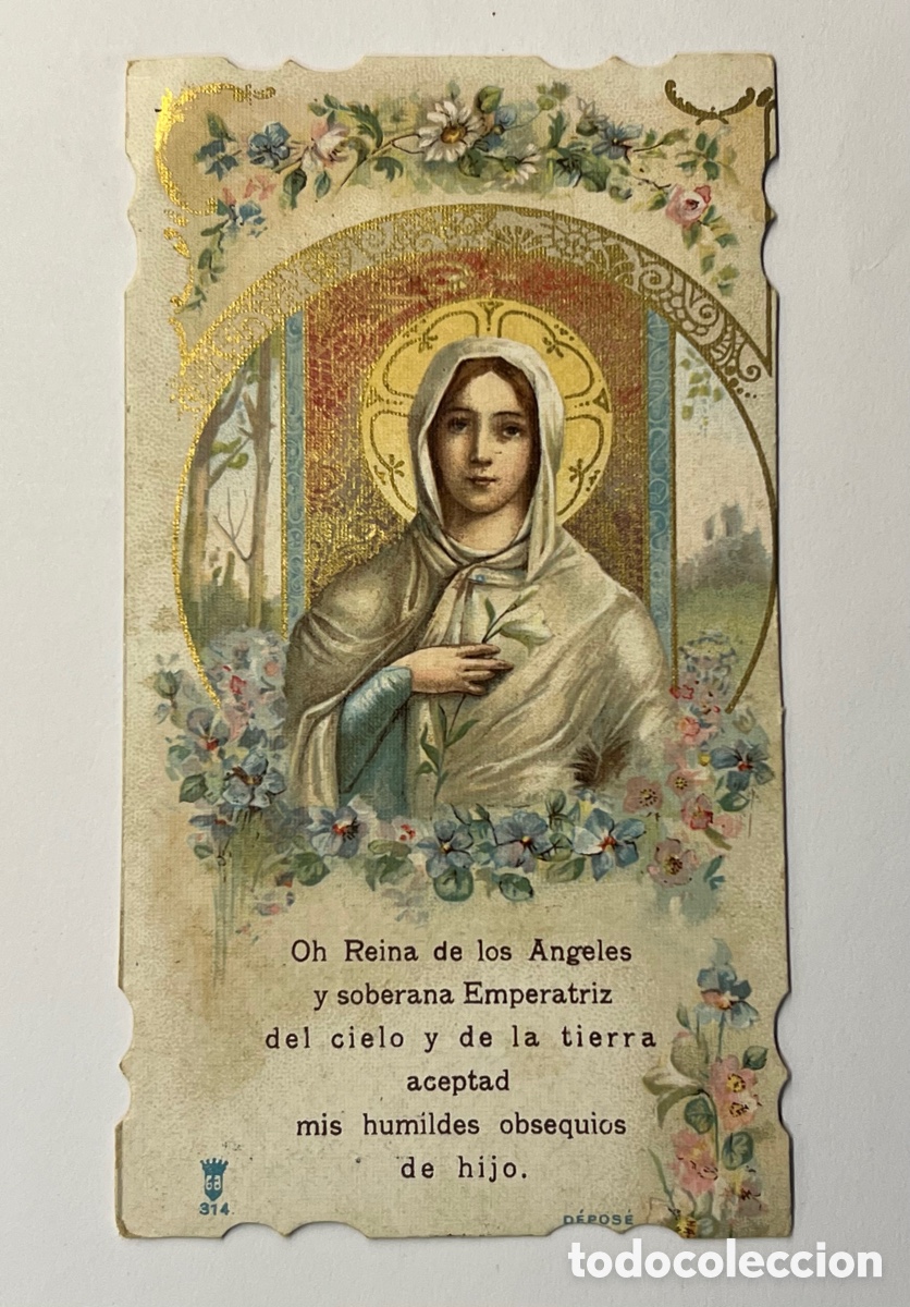 Postales: CAMPANAR Valencia. Estampa Recuerdo Comunion de las Hijas de Maria. 8 de Diciembre de 1925