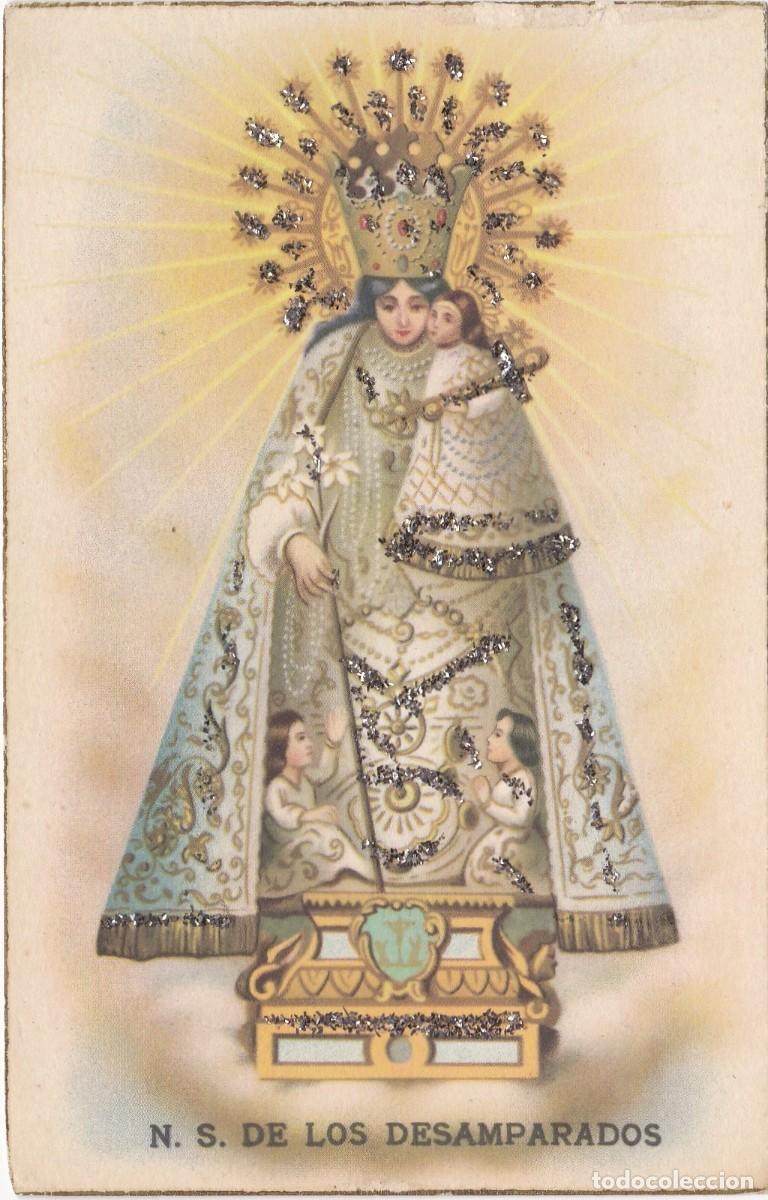 Postales: N. S. de los Desamparados - Edita (D) n&ordm; 57 - Coloreada - Con Purpurina - Bordes Dorados - 134x86mm