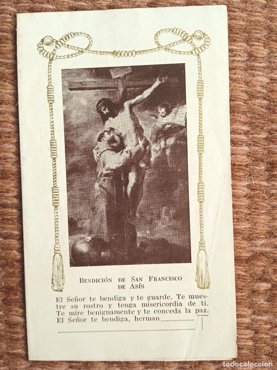 Postales: ESTAMPITA BENDICION DE SAN FRANCISCO DE ASIS