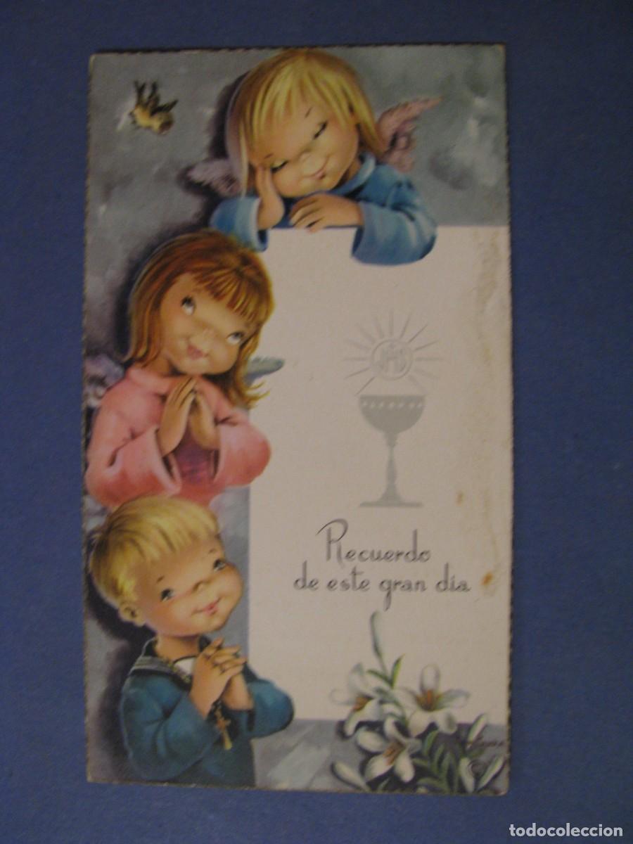 Postkarten: RECORDATORIO DE LA PRIMERA COMUNI&Oacute;N. IL. CONSTANZA. MALAGA 1964. 10X6 CM.