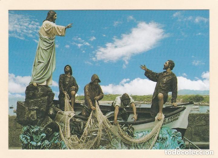 Postales: ESTAMPA PASO DE LA PESCA MILAGROSA (ASOREY) - HIMNO A SAN PEDRO PESCADOR (REVERSO)