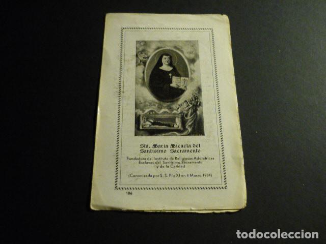 Postkarten: SANTA MARIA MICAELA DEL SANTISIMO SACRAMENTO ANTIGUA ESTAMPA