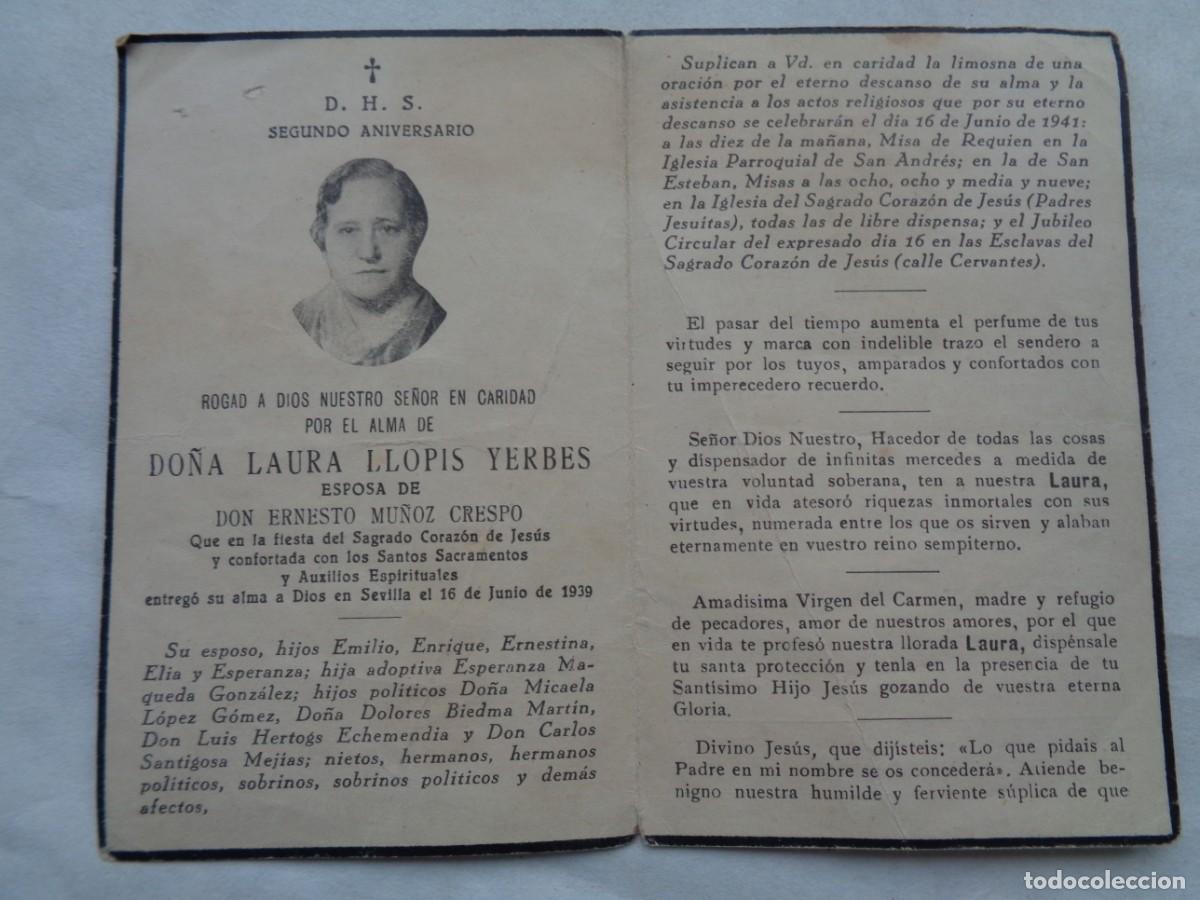 recordatorio de señora fallecida en sevilla en - Compra venta en  todocoleccion