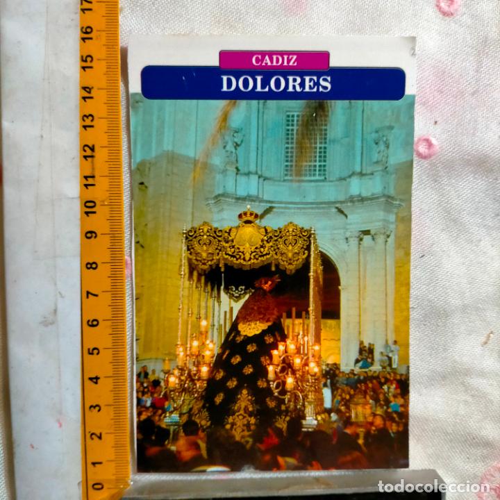 Cartes Postales: ESTAMPA O POSTAL DE LA SEMANA SANTA DE CADIZ VIRGEN O CRISTO tarjeta postal filos recortados