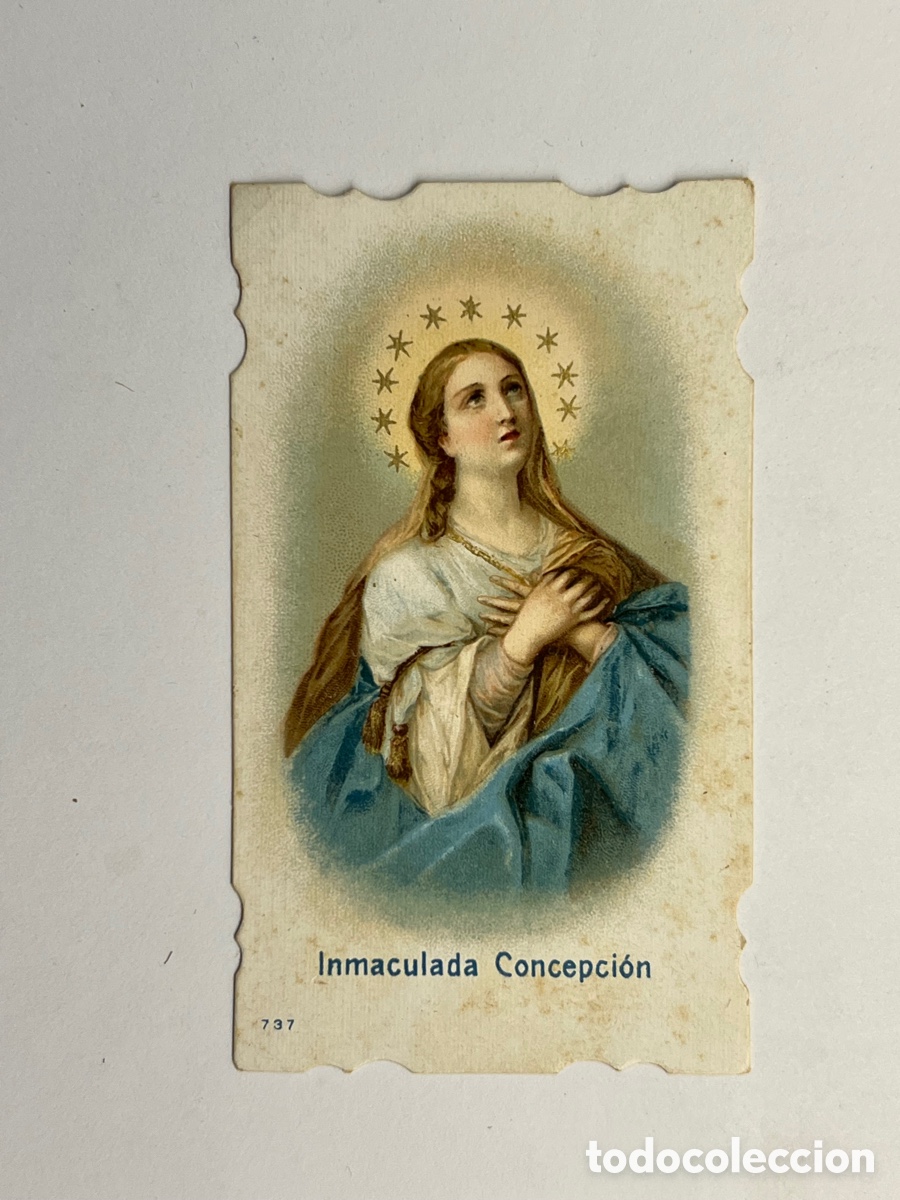 Postales: INMACULADA CONCEPCION. Hermosa Estampa Troquelada (h.1920?)
