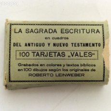 Postales: LA SAGRADA ESCRITURA - 100 TARJETAS, VALES - DIBUJOS SEGÚN LOS ORIGINALES ROBERTO LEINWEBER