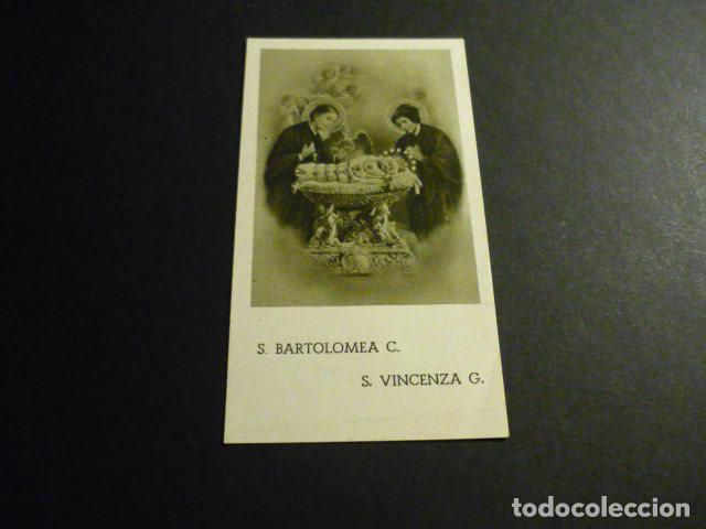 Postales: SANTA BARTOLOMEA Y SANTA VINCENZA ANTIGUA ESTAMPA