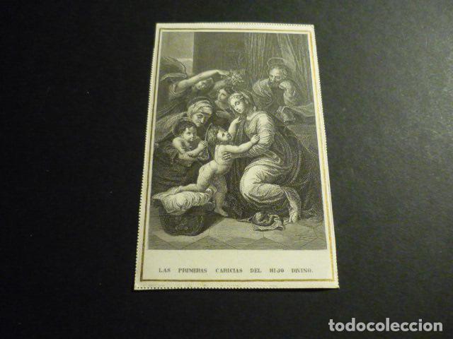 Cartoline: PRIMERAS CARICIAS DEL NI&Ntilde;O JESUS ANTIGUA ESTAMPA