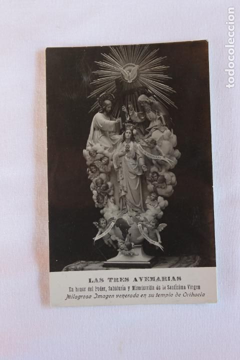 Postales: LAS TRES AVEMARIAS VENERADA EN SU TEMPLO DE ORIHUELA 1921