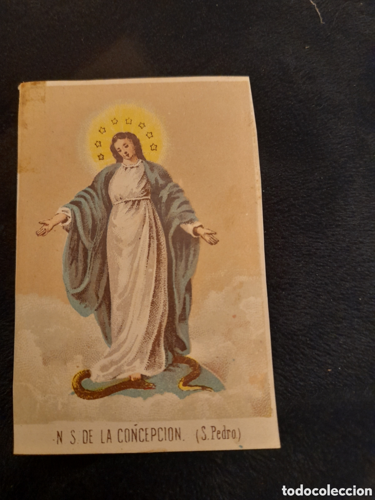 Cartoline: Antigua estampa, Nuestra Se&ntilde;ora de la Concepci&oacute;n (San Pedro) mide 96x64 mm