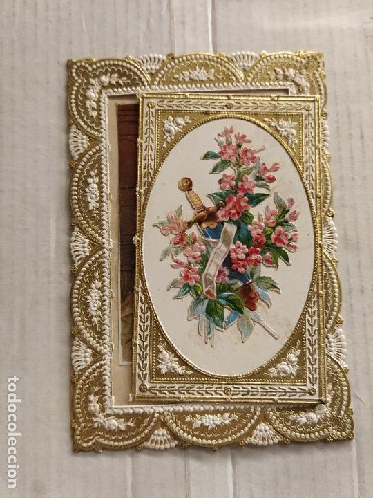 Postales: SANTA TERESA-ESTAMPA ANTIGUA PUNTILLA TROQUELADA-VER FOTOS-(106.658)