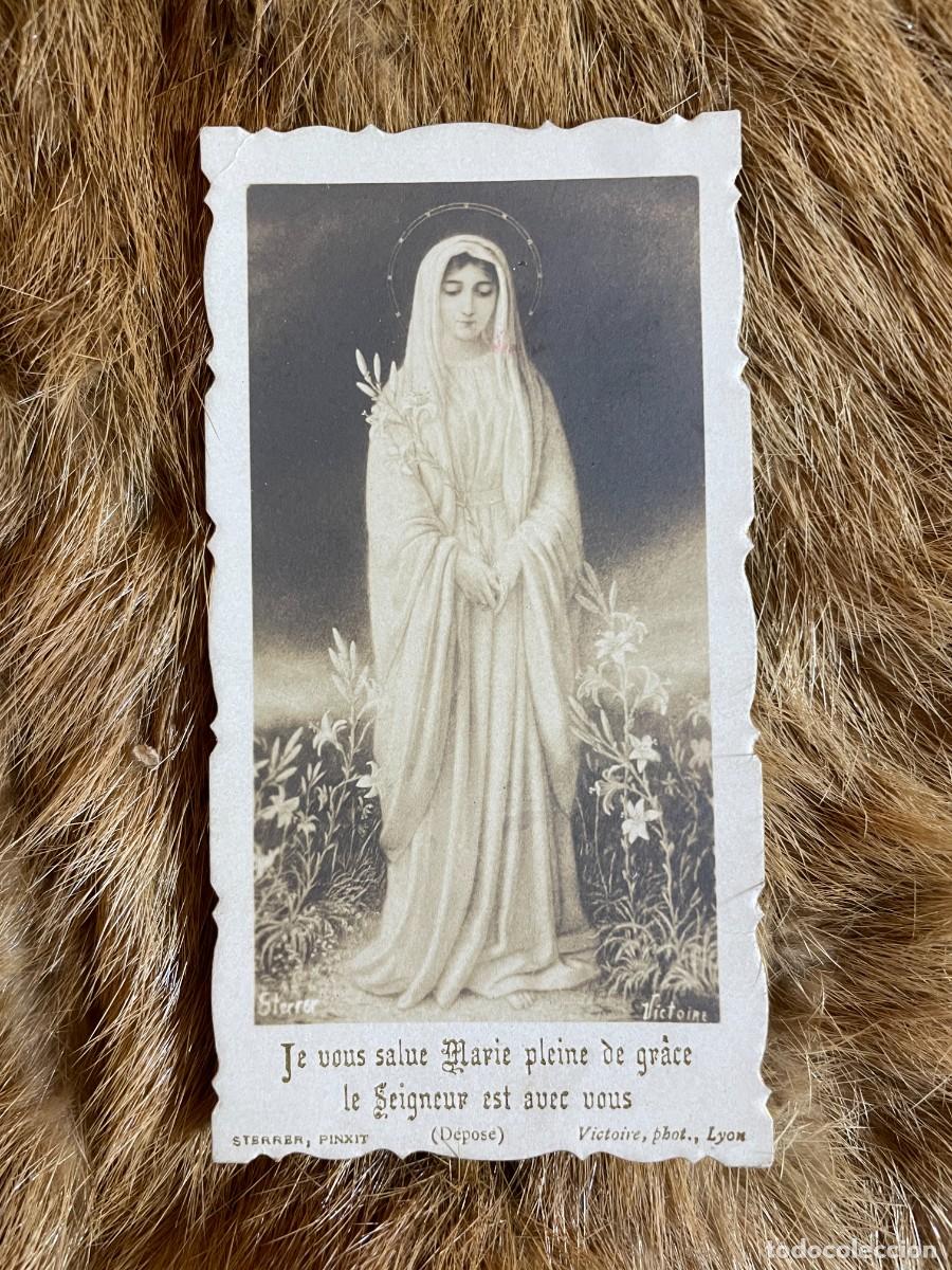 Postales: ESTAMPA DE LA VIRGEN RECUERDO CIAJE A LOURDES EN 1905