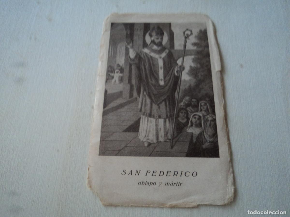 Postcards: estampa, san federico obispo y martir, 10,5 x 6,5 cm