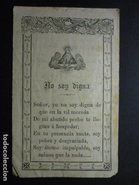 Cartes Postales: NO SOY DIGNA ANTIGUA ESTAMPA TRIPTICO