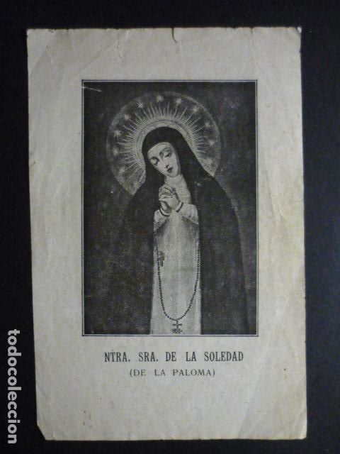 Cartoline: NUESTRA SE&Ntilde;ORA DE LA SOLEDAD LA PALOMA ANTIGUA ESTAMPA