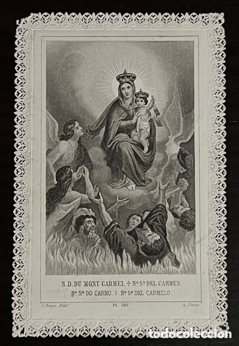 Postkarten: ESTAMPA CON PUNTILLAS, N.D. DU MONT CARMEL- A&Ntilde;O 1910