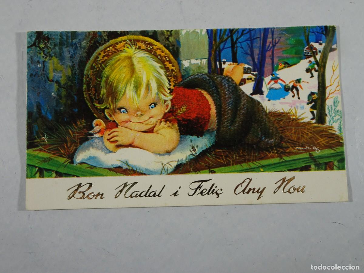 Cartes Postales: ANTIGUA TARJETA, FELICITACI&Oacute;N NAVIDAD , ILUSTRADA, VER FOTOS