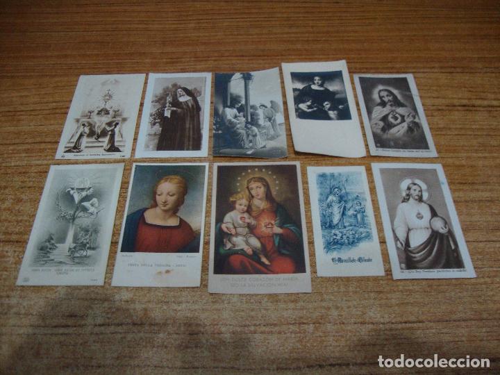 Postales: LOTE DE 10 ESTAMPAS RELIGIOSAS PARTE TRASERA BLANCO