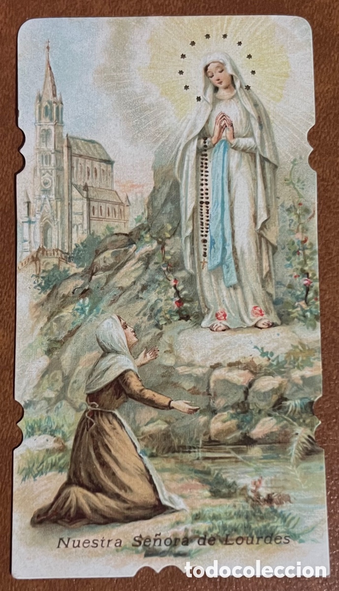 Cartoline: ESTAMPA NUESTRA SE&Ntilde;ORA DE LOURDES - A&Ntilde;OS 20