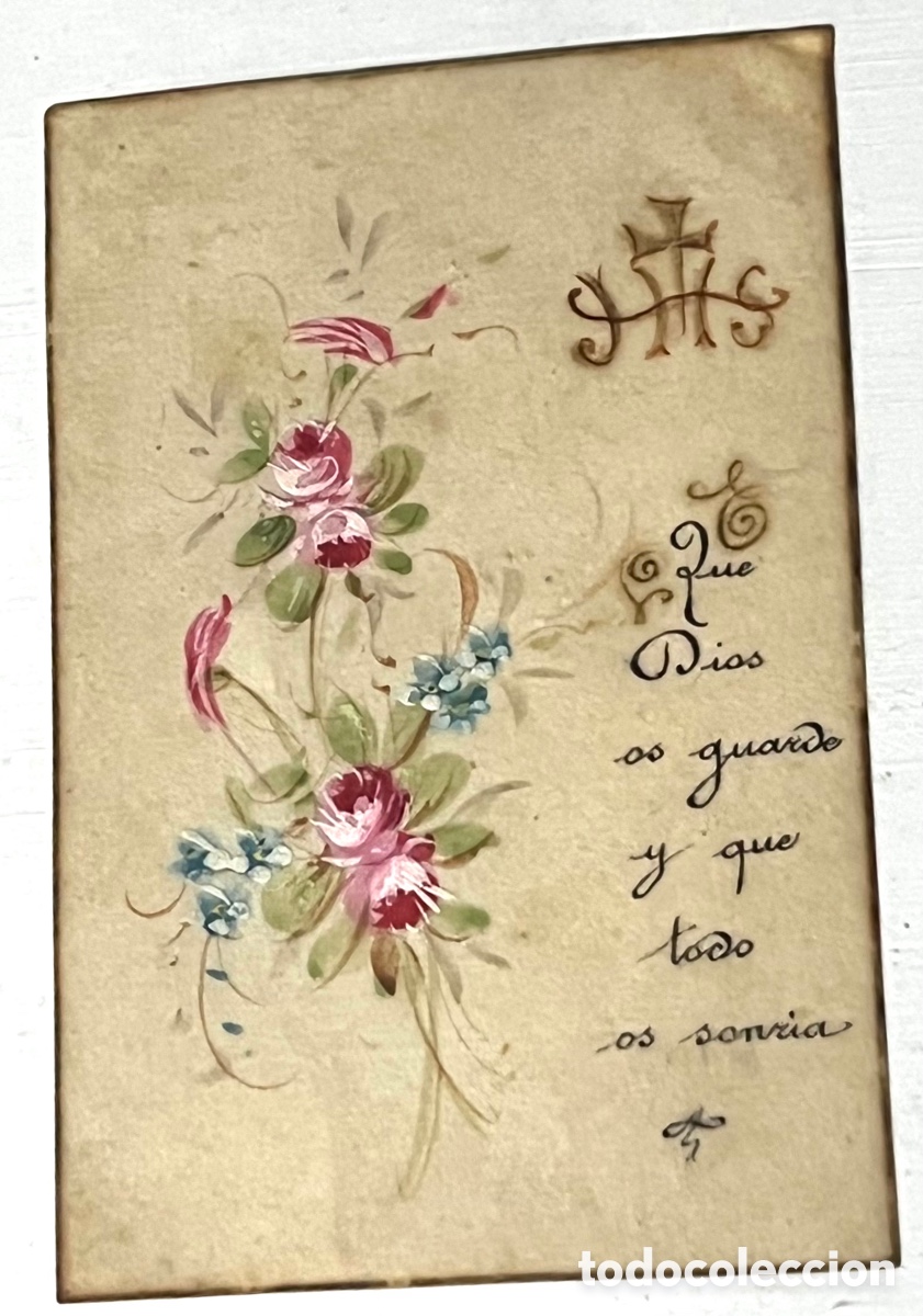 Cartoline: ESTAMPA PINTADA SOBRE PAPEL - A&Ntilde;OS 40