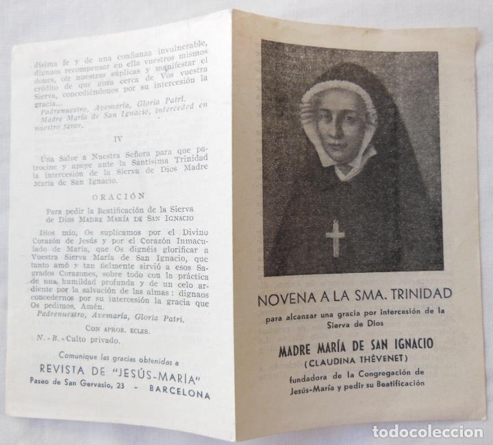 Postais: NOVENA A LA SMA TRINIDAD por intercesi&oacute;n de MADRE MAR&Iacute;A DE SAN IGNACIO (Claudina Th&eacute;venet)