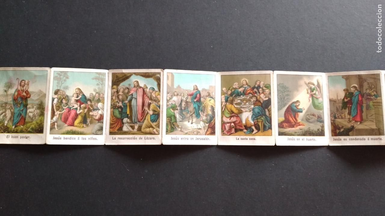 Cartoline: TIRA DESPLEGABLE CON ESCENAS DE LA VIDA DE JESUCRISTO 6 X 4,5 CMTS CADA IMAGEN