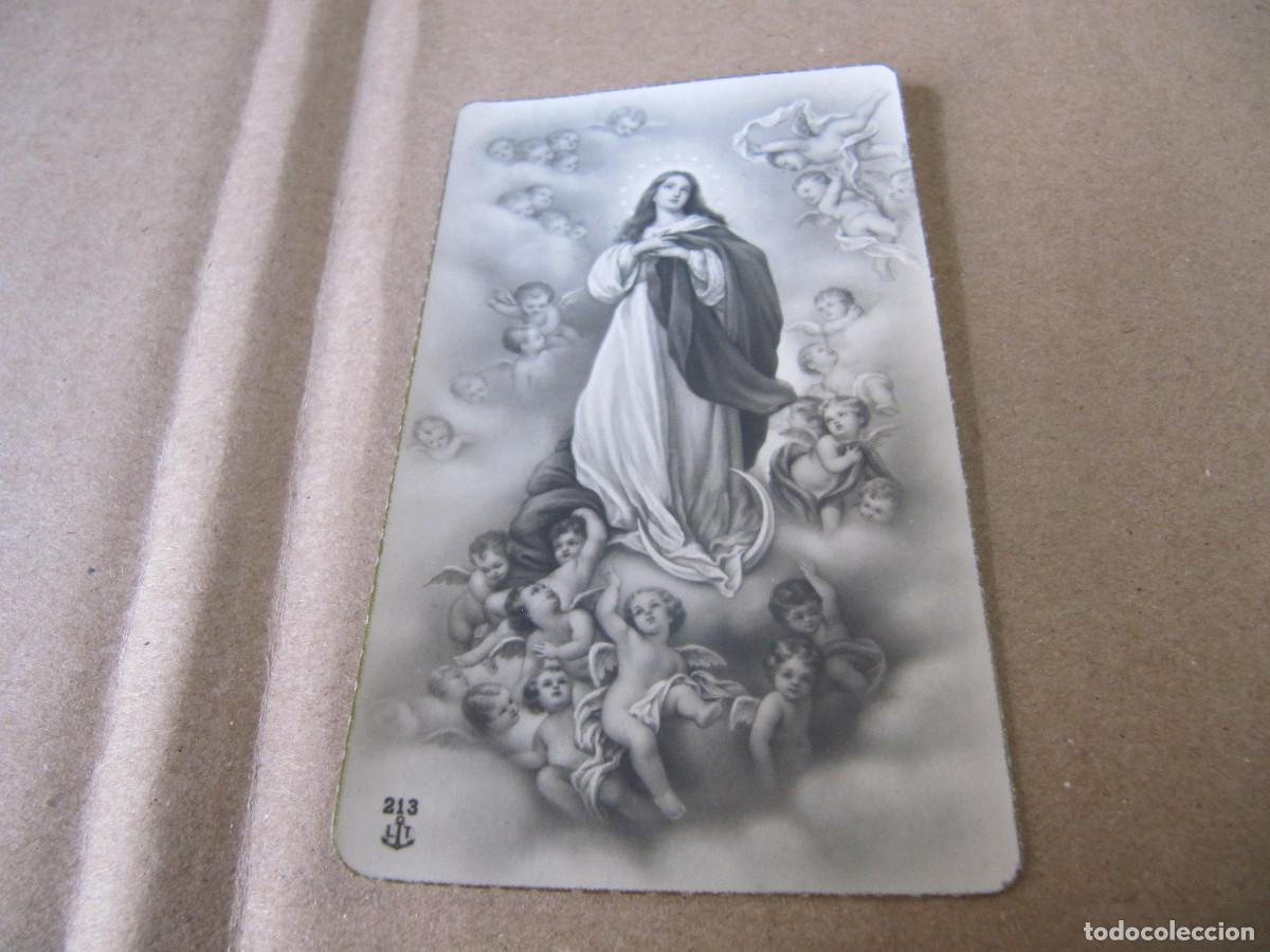 Postales: Estampa de la Virgen Mar&iacute;a La Inmaculada Concepci&oacute;n 213 ESCRITA