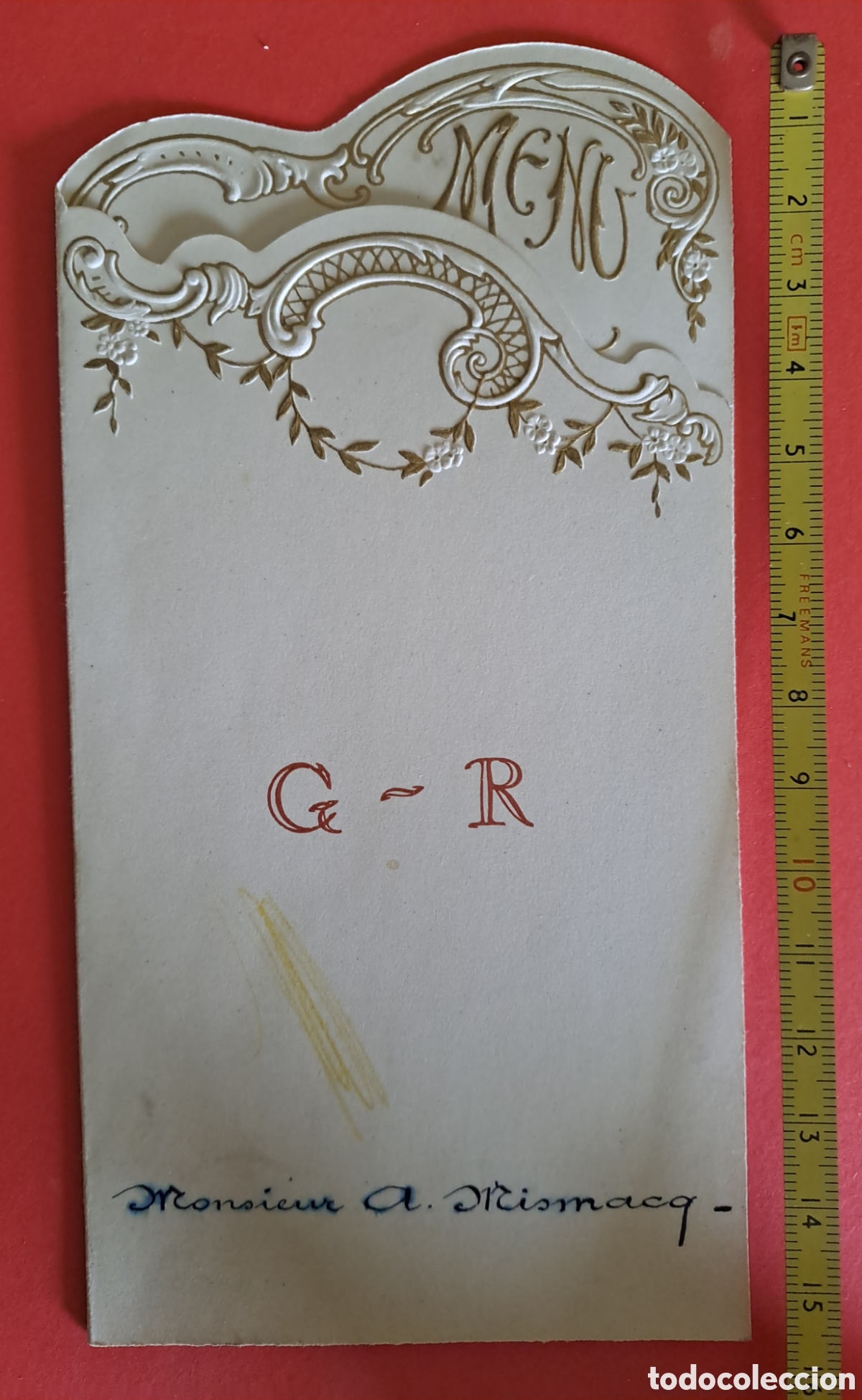 Postales: MENU ANTIGUO FRANCES 1936 - Foto 1