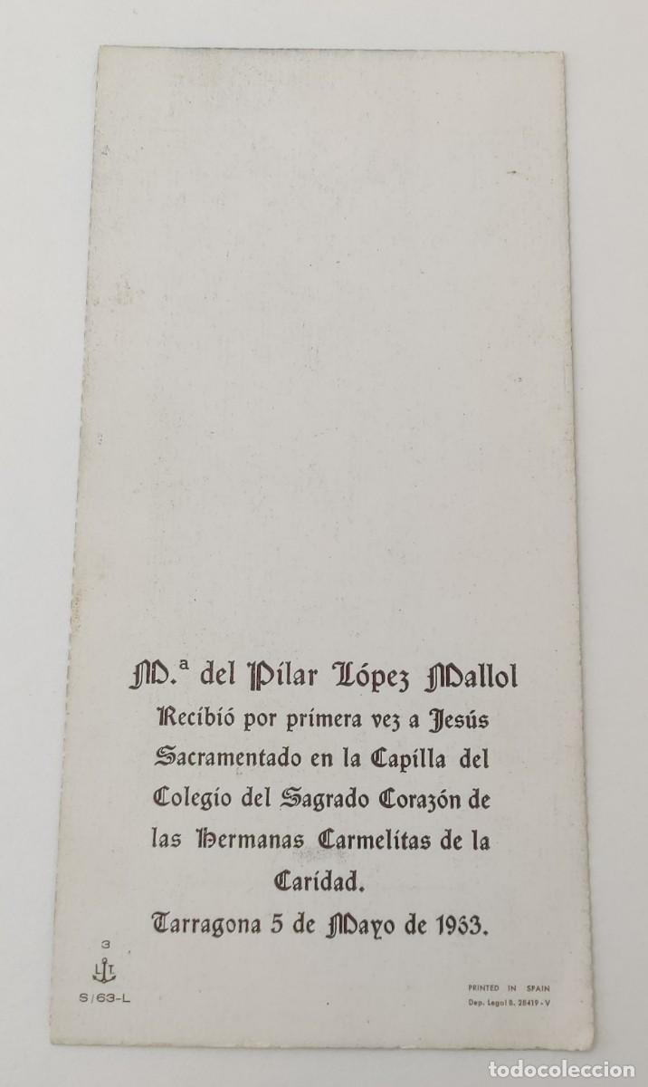 Postales: Estampa Recordatorio Comunion - Foto 3