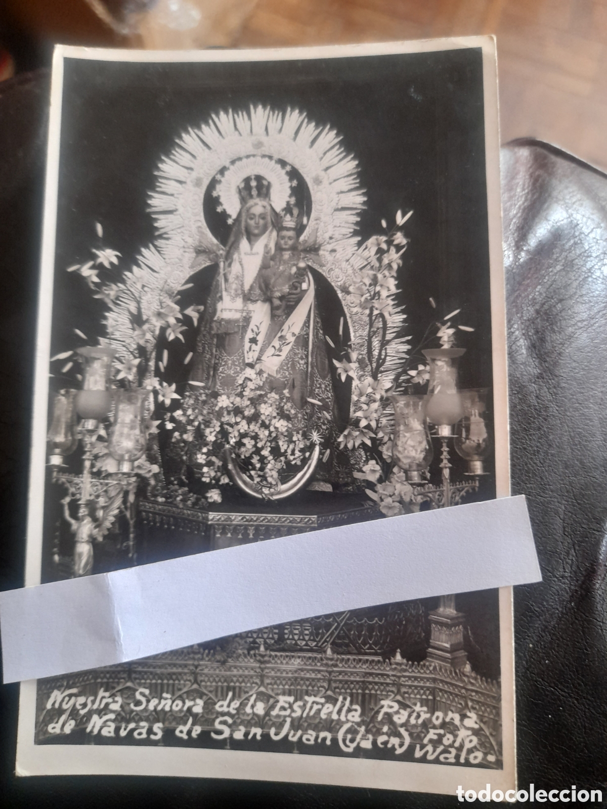 Cartes Postales: Antigua foto postal, Nuestra Se&ntilde;ora de la Estrella, Patrona de Navas de San Juan, Jaen
