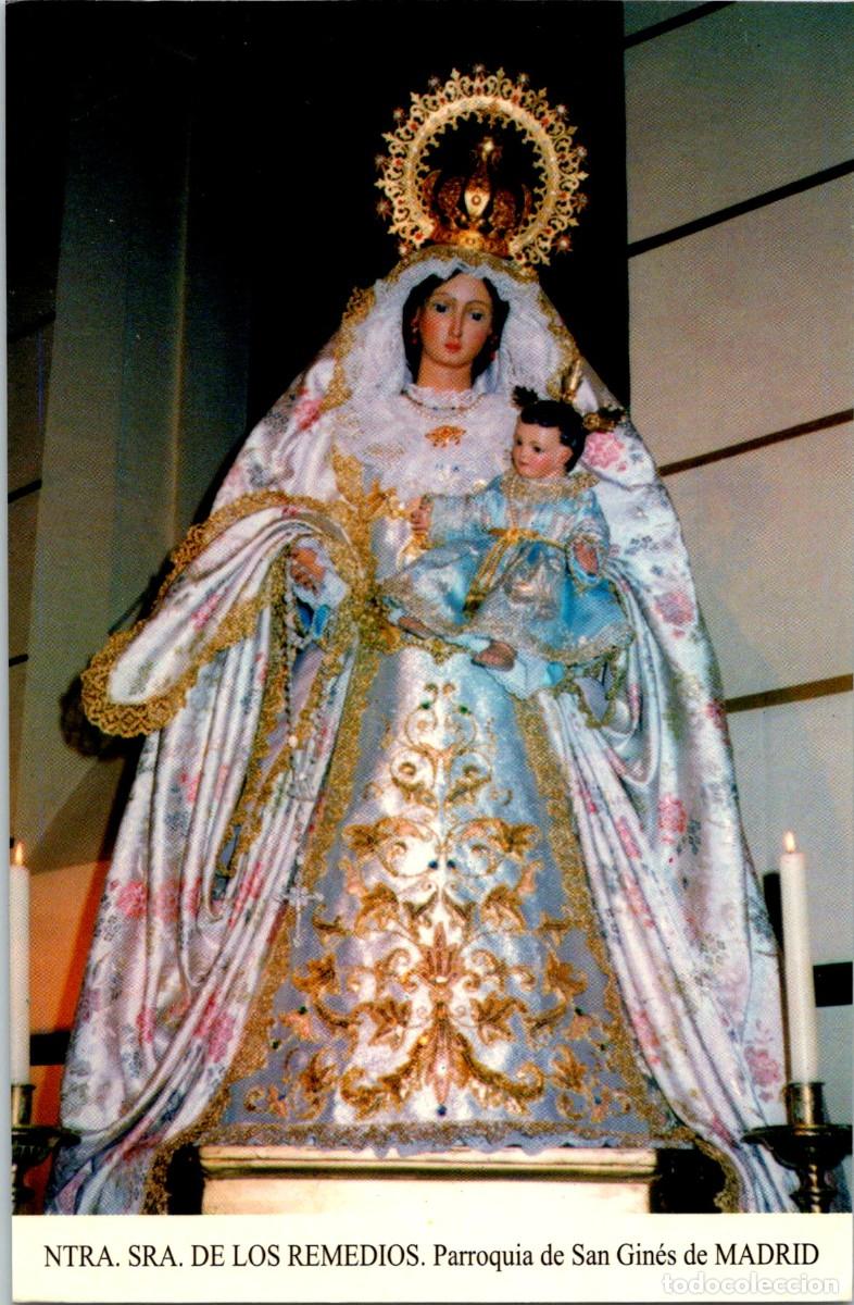 Postkarten: Madrid - Ntra. Sra. de los Remedios -Parroquia de San Gin&eacute;s -Rev: Imno Amigos de la Virgen de Espa&ntilde;a